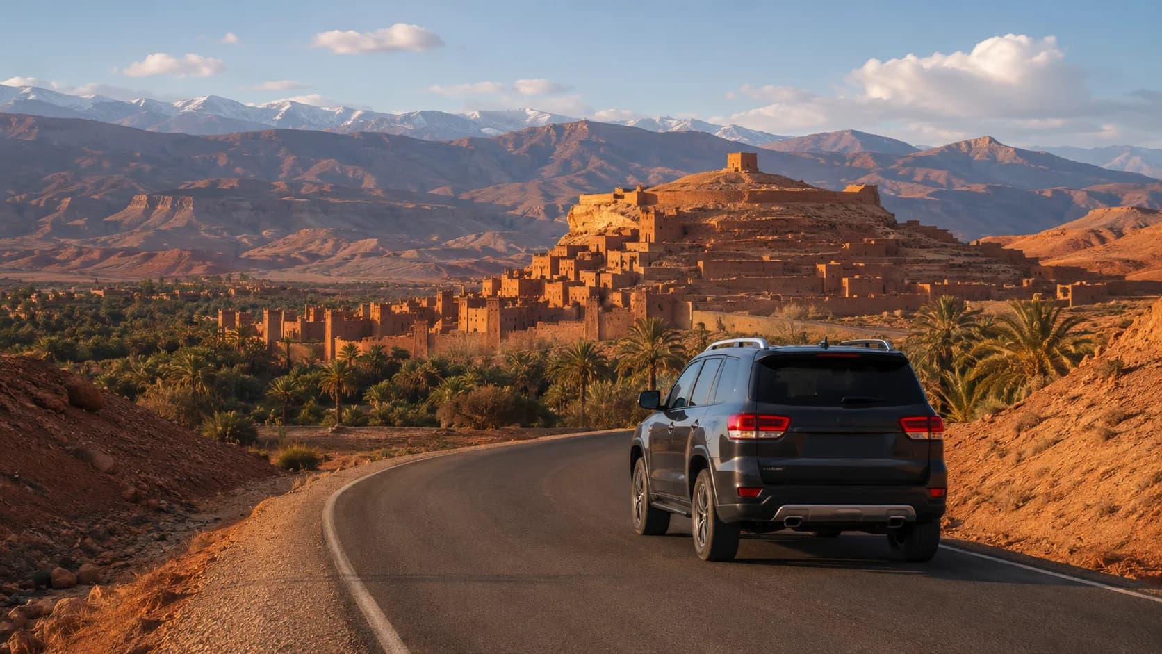 Fes to Ouarzazate & Aït Benhaddou Kasbah Route by Car