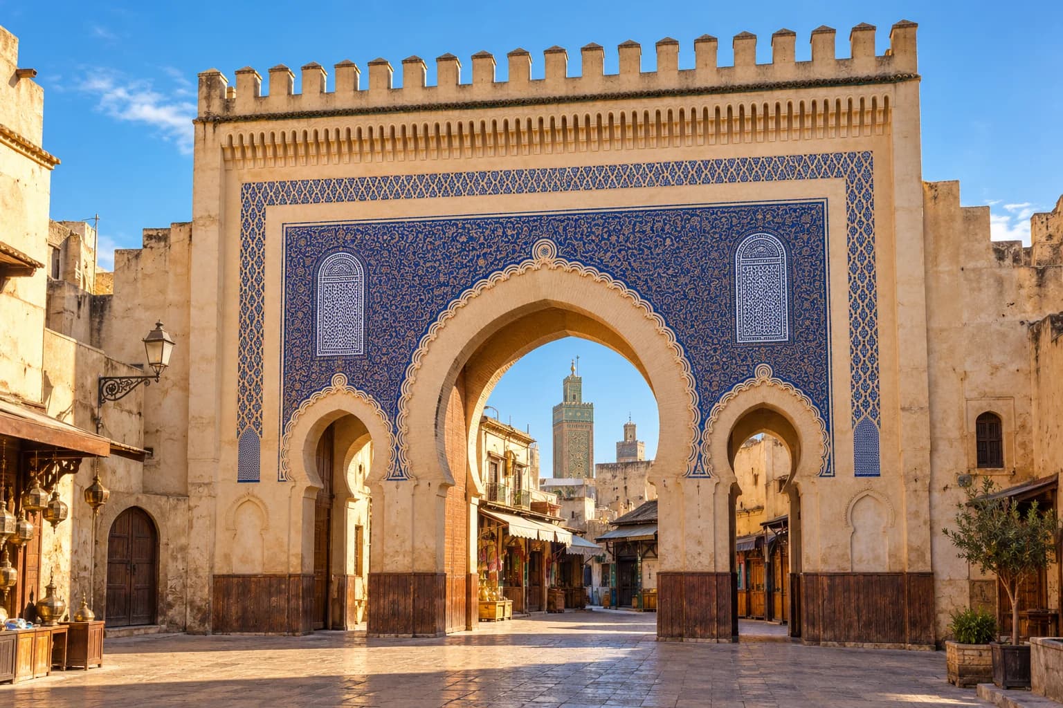 Bab Boujloud w Fez: Parking, Bramy Medyny i Porada dotycząca odbioru samochodu z wypożyczalni