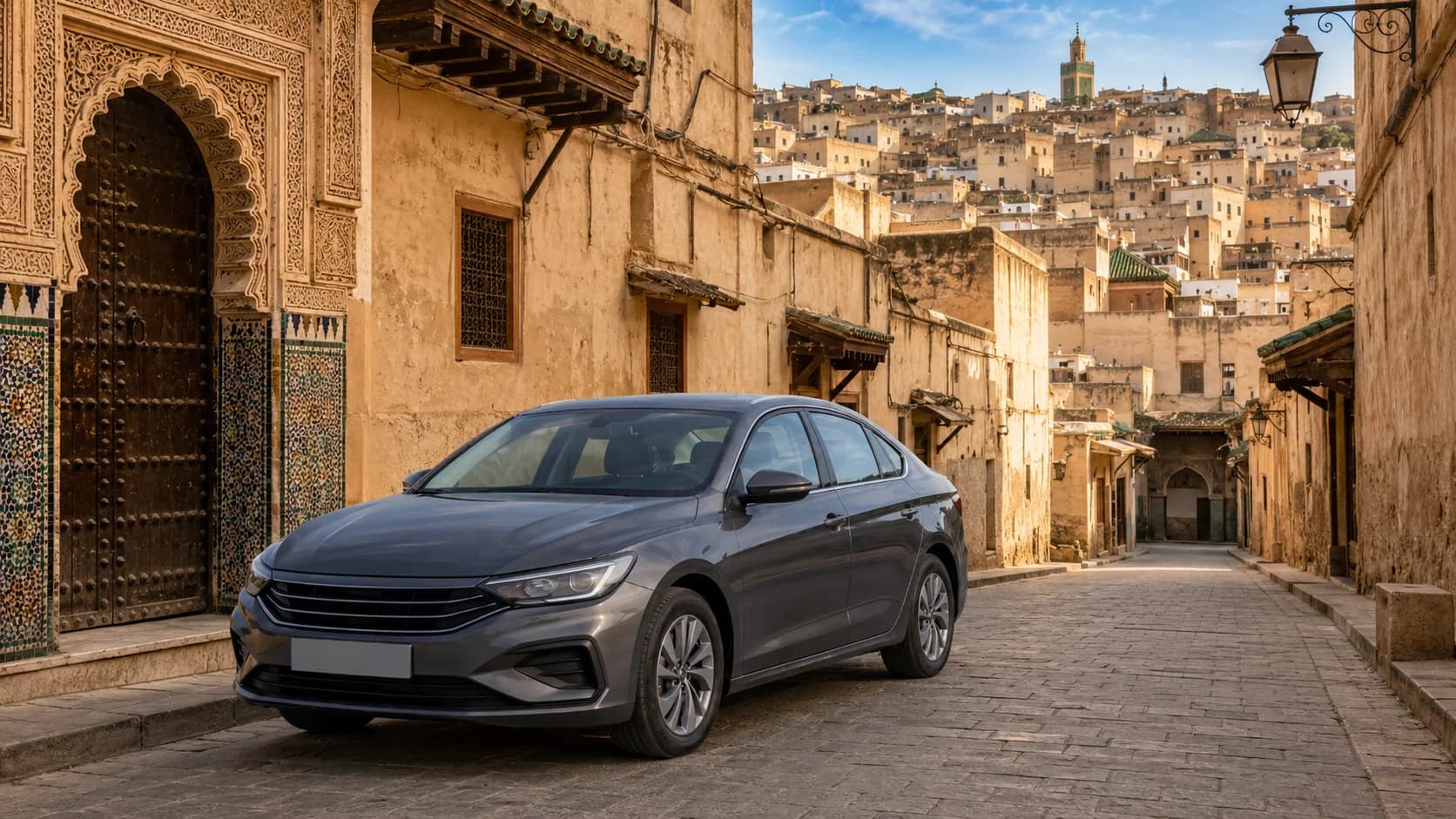 Aluguer de Carro Sedan em Fes: O Equilíbrio Confortável para Viagens em Marrocos