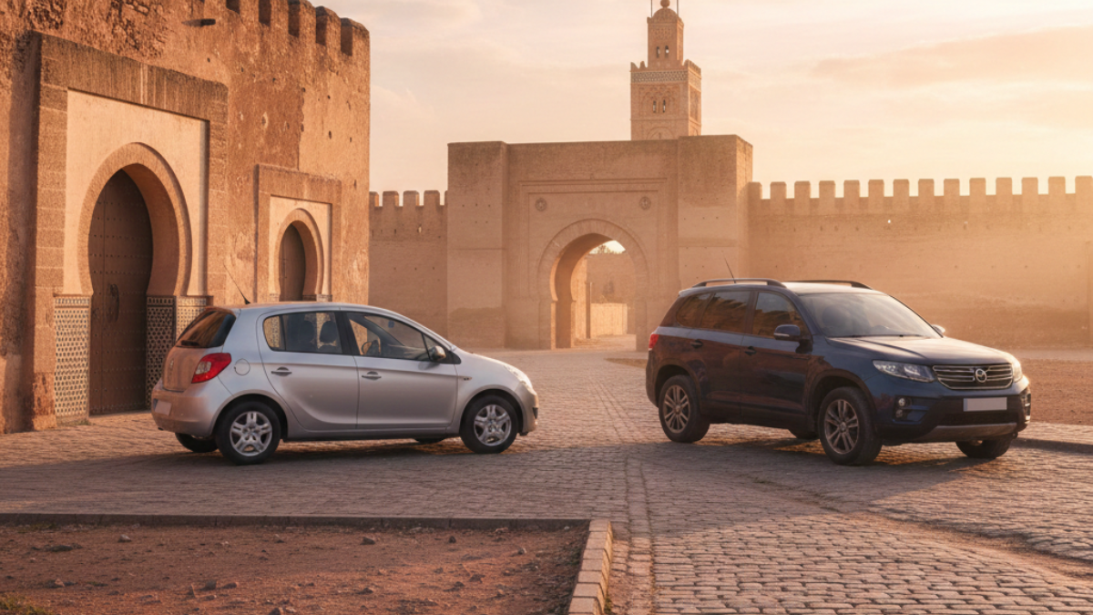 SUV vs Small Car in Fes Medina Parking, Police Checks & Mountain Roads